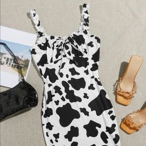 Shein cow print mini dress
